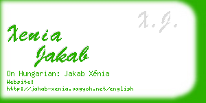 xenia jakab business card